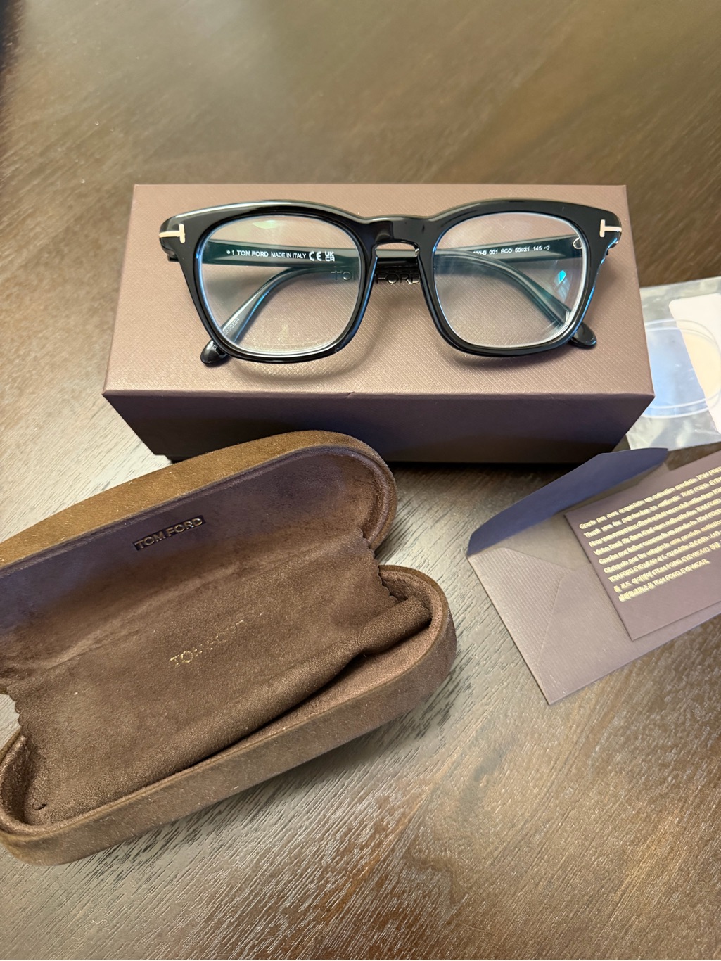 Tom Ford Black Men's Optical Glasses - Classic Square Frame
